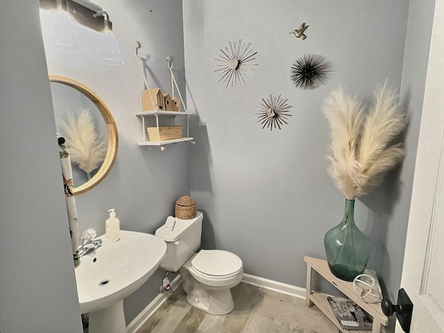 4417 Jackson Hollow Rd, Franklin, TN 37064 - half bath with baseboards and toilet