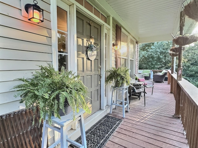 4417 Jackson Hollow Rd, Franklin, TN 37064 - porch featuring an outdoor living space