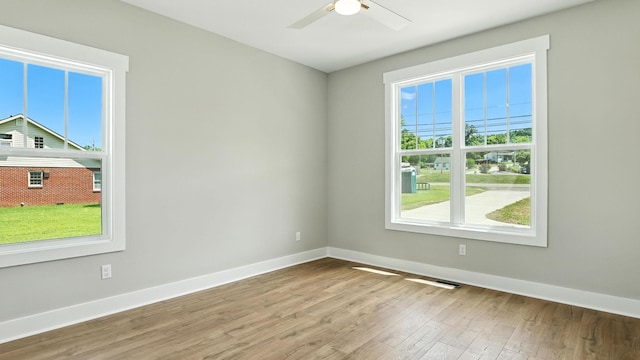 570 Main St S, Ashland City, TN 37015 - unfurnished room featuring wood finished floors and a ceiling fan