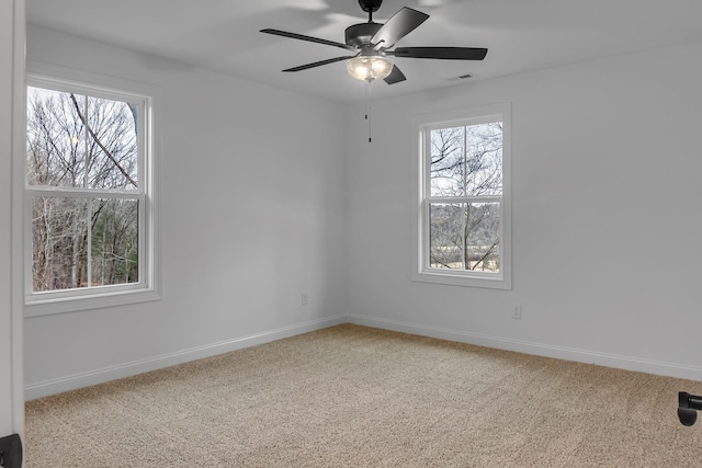 418 Stonemeadow Rd, Clarksville, TN 37043 - carpeted empty room with baseboards and a ceiling fan