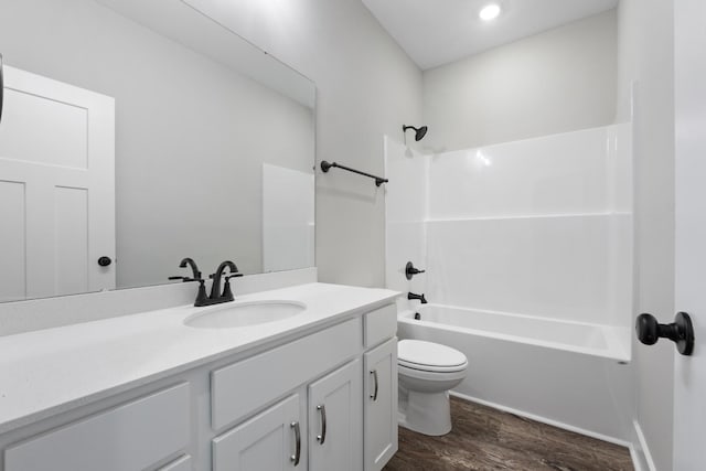 15 Aurora Cir, Fayetteville, TN 37334 - full bathroom with vanity, wood finished floors, and bathtub / shower combination