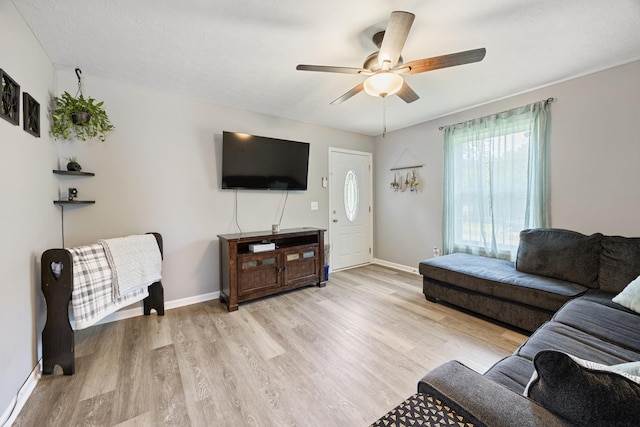 332 Riddle Ln, Estill Springs, TN 37330 - living area featuring ceiling fan and light wood-style flooring