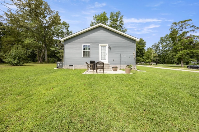 332 Riddle Ln, Estill Springs, TN 37330 - back of house with crawl space, a yard, and a patio area