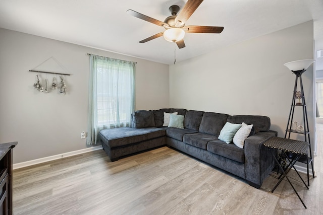 332 Riddle Ln, Estill Springs, TN 37330 - living room with light wood-style flooring and a ceiling fan
