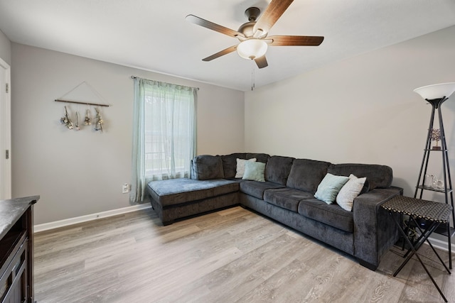 332 Riddle Ln, Estill Springs, TN 37330 - living area with a ceiling fan and light wood-type flooring