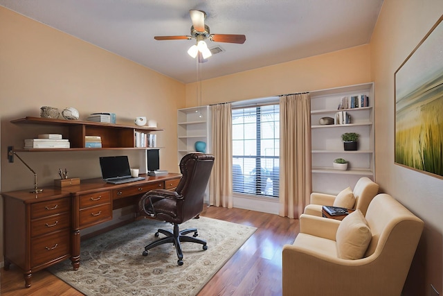 302 Laurel Hill Dr, Old Hickory, TN 37138 - office with wood finished floors and a ceiling fan