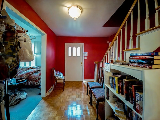 204 Fisher Ave, Carthage, TN 37030 - entrance foyer with stairs and baseboards