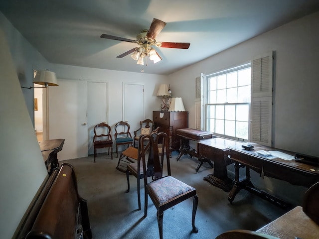 204 Fisher Ave, Carthage, TN 37030 - carpeted office space with ceiling fan