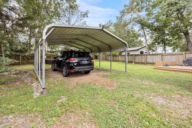 3506 New Windsor Ct, Antioch, TN 37013 - view of vehicle parking featuring a carport and a fenced backyard