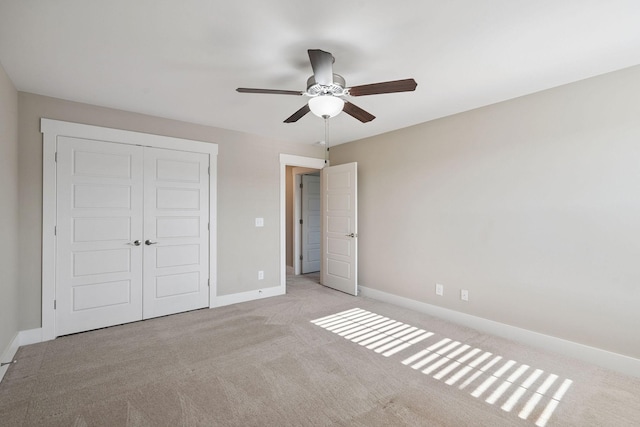 1412 Wrangler Ln, Smyrna, TN 37167 - unfurnished bedroom with a closet, carpet flooring, and ceiling fan