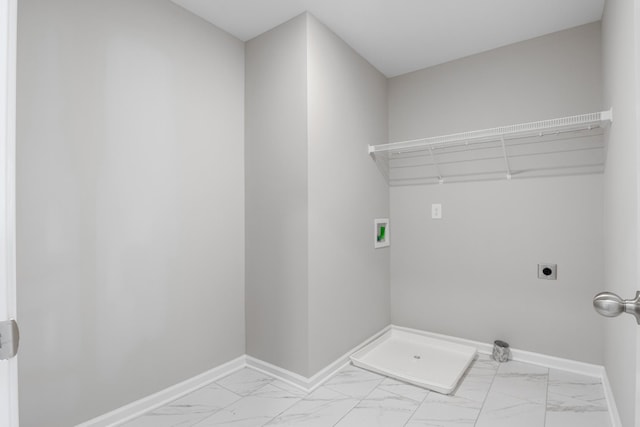 215 Ruth Way, Spring Hill, TN 37174 - laundry room featuring light marble finish floors, electric dryer hookup, and washer hookup