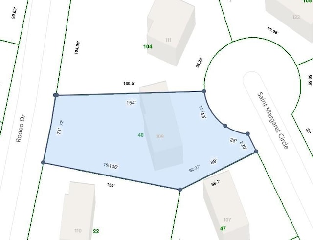 109 Saint Margarett Cir, Columbia, TN 38401 - parcel map