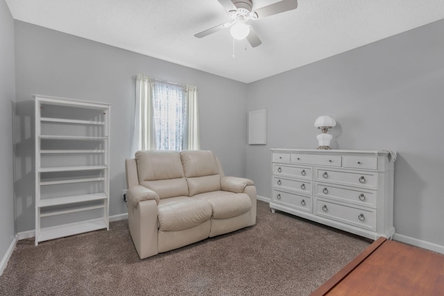 109 Saint Margarett Cir, Columbia, TN 38401 - living area with ceiling fan and carpet floors