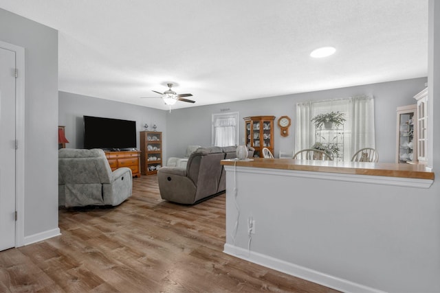 109 Saint Margarett Cir, Columbia, TN 38401 - living room featuring wood finished floors and a ceiling fan