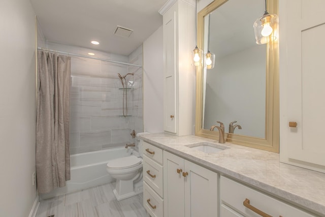 1002 E Northfield Blvd Unit A102, Murfreesboro, TN 37130 - full bathroom featuring vanity, shower / bath combination with curtain, and recessed lighting