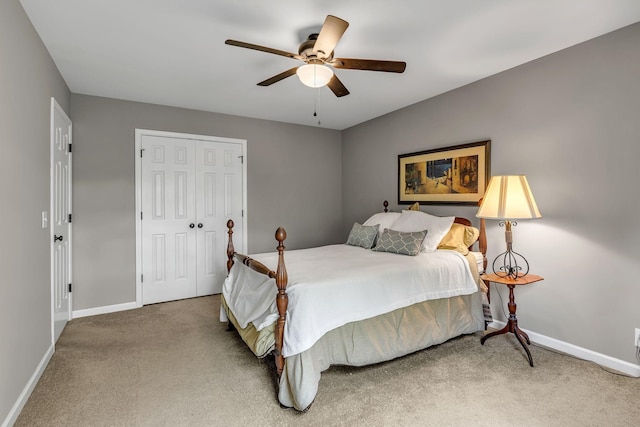 205 Seneca Ct, Franklin, TN 37067 - carpeted bedroom featuring ceiling fan and a closet