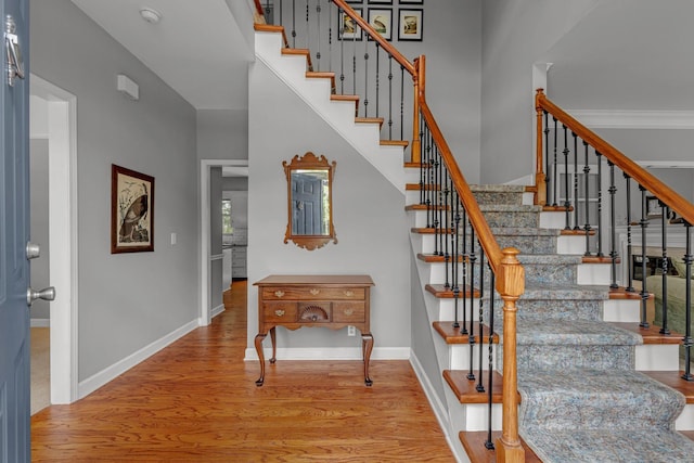 205 Seneca Ct, Franklin, TN 37067 - stairs featuring wood finished floors and baseboards