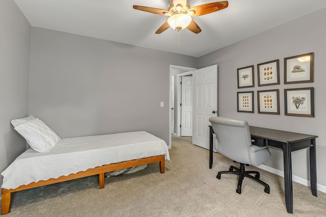 205 Seneca Ct, Franklin, TN 37067 - bedroom featuring light colored carpet and ceiling fan