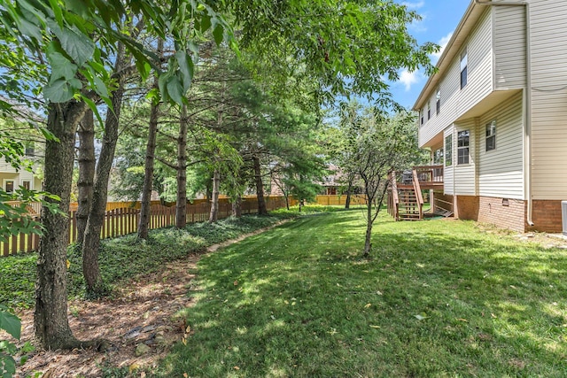 205 Seneca Ct, Franklin, TN 37067 - view of yard featuring stairs and a deck