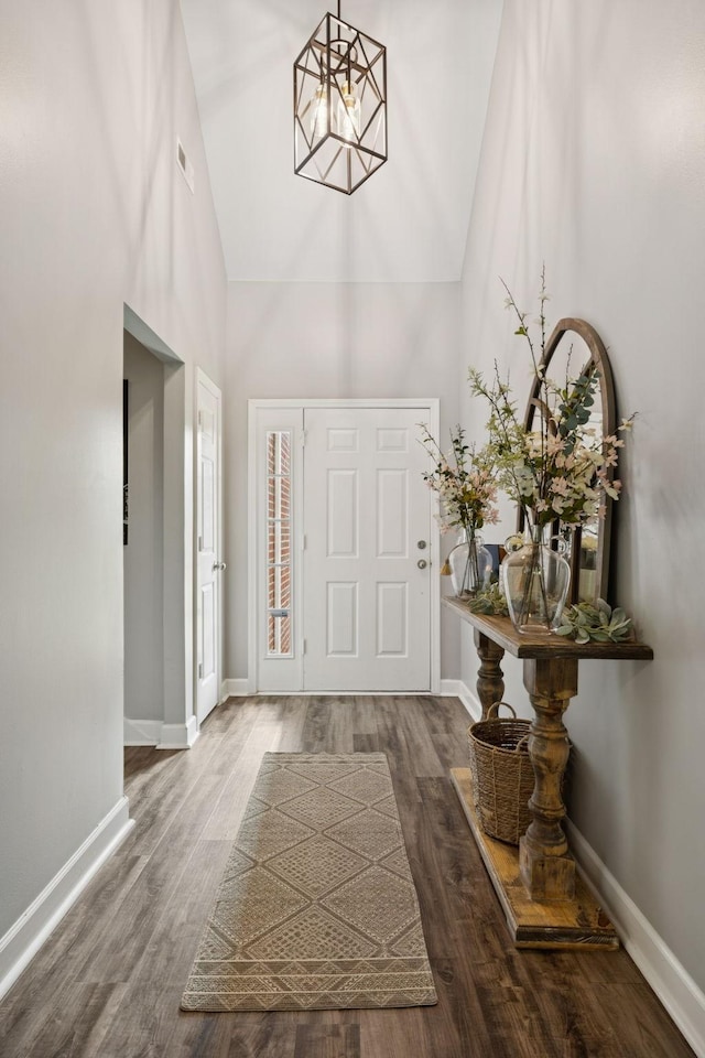 163 Bland Dr, Mount Juliet, TN 37122 - entryway featuring high vaulted ceiling and wood finished floors