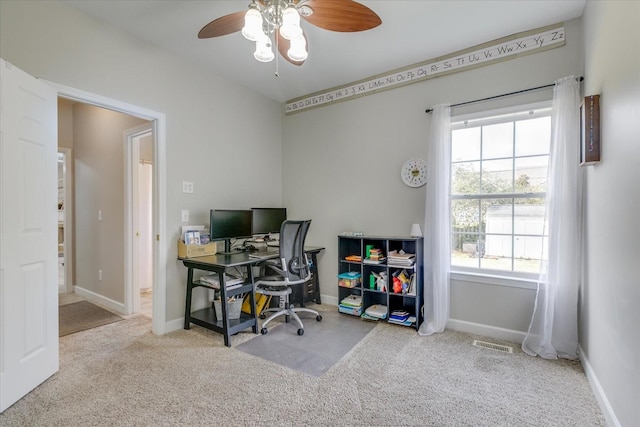 1301 Saybrook Xing, Thompsons Station, TN 37179 - office featuring carpet flooring and a ceiling fan