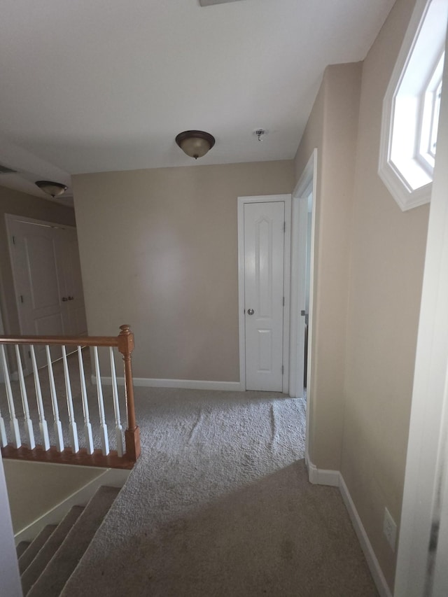 1215 Chapmans Retreat Dr, Spring Hill, TN 37174 - hall with carpet flooring and an upstairs landing