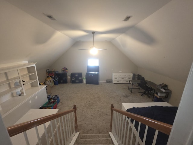 1215 Chapmans Retreat Dr, Spring Hill, TN 37174 - bonus room featuring carpet floors, lofted ceiling, and ceiling fan