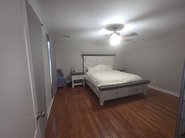 1215 Chapmans Retreat Dr, Spring Hill, TN 37174 - bedroom with dark wood-type flooring and a ceiling fan