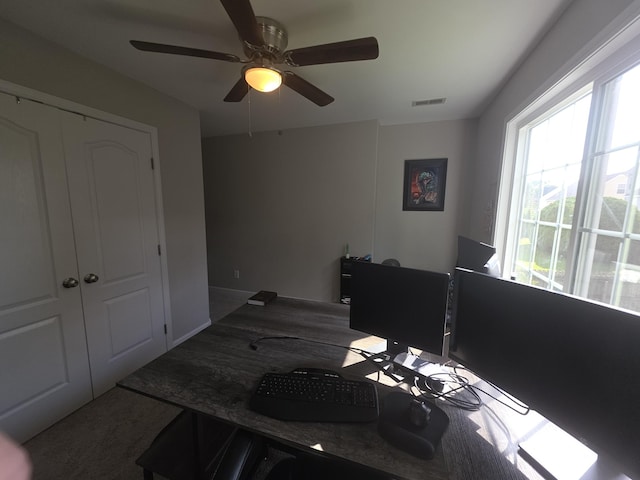 1215 Chapmans Retreat Dr, Spring Hill, TN 37174 - home office featuring ceiling fan