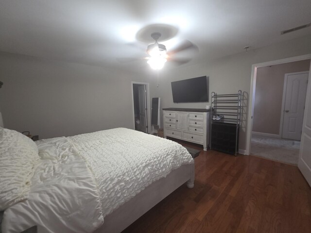 1215 Chapmans Retreat Dr, Spring Hill, TN 37174 - bedroom with dark wood finished floors and ceiling fan