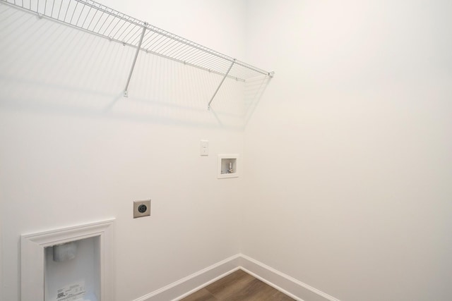 137 W Cassa Way, Mount Juliet, TN 37122 - washroom featuring hookup for an electric dryer, hookup for a washing machine, and dark wood-style flooring
