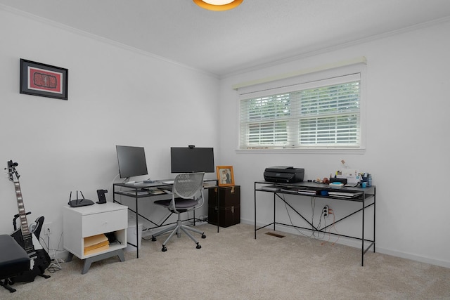 3351 Oak Burr Dr, Chattanooga, TN 37419 - carpeted office space featuring crown molding and baseboards