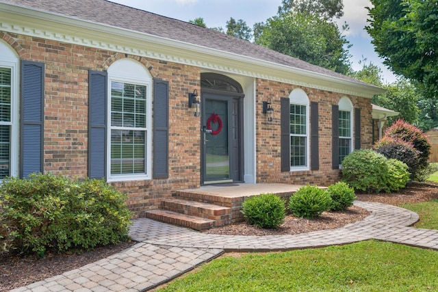 3351 Oak Burr Dr, Chattanooga, TN 37419 - property entrance featuring brick siding and roof with shingles