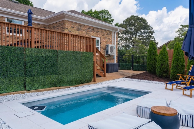 3351 Oak Burr Dr, Chattanooga, TN 37419 - view of swimming pool featuring a patio, a fenced backyard, and stairway