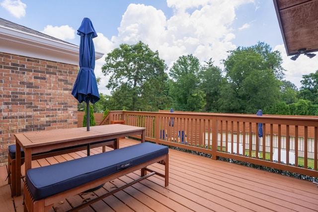 3351 Oak Burr Dr, Chattanooga, TN 37419 - wooden terrace with outdoor dining space