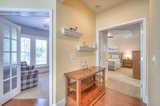 154 Salient Ln, Mount Juliet, TN 37122 - corridor featuring wood finished floors and carpet flooring