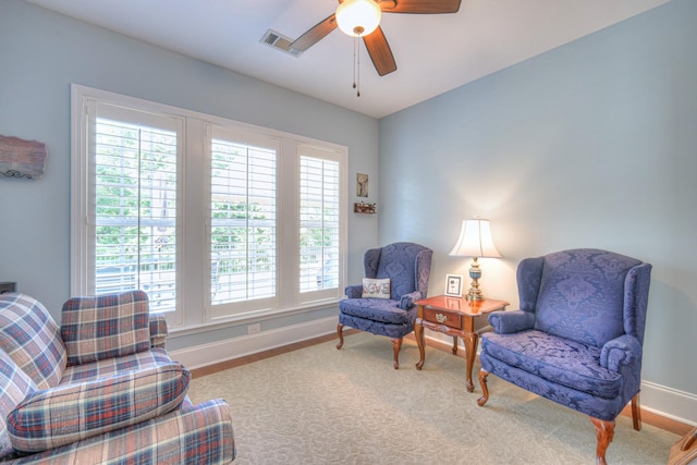 154 Salient Ln, Mount Juliet, TN 37122 - sitting room with a ceiling fan and carpet