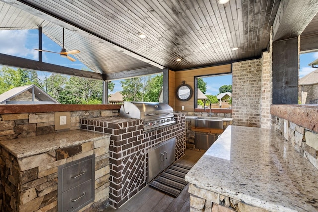 1300 Stovall Ln, Mount Juliet, TN 37122 - view of patio / terrace with area for grilling and ceiling fan