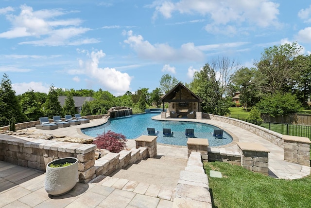 1300 Stovall Ln, Mount Juliet, TN 37122 - view of swimming pool with a patio and a gazebo
