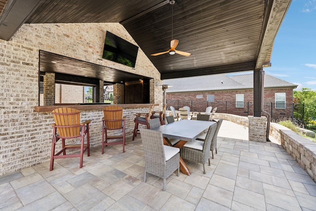 1300 Stovall Ln, Mount Juliet, TN 37122 - view of patio / terrace featuring ceiling fan