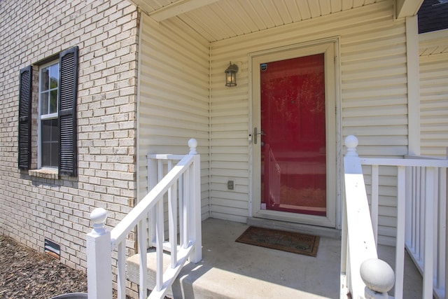 732 Charlie Gann Rd, Old Hickory, TN 37138 - entrance to property featuring brick siding and crawl space