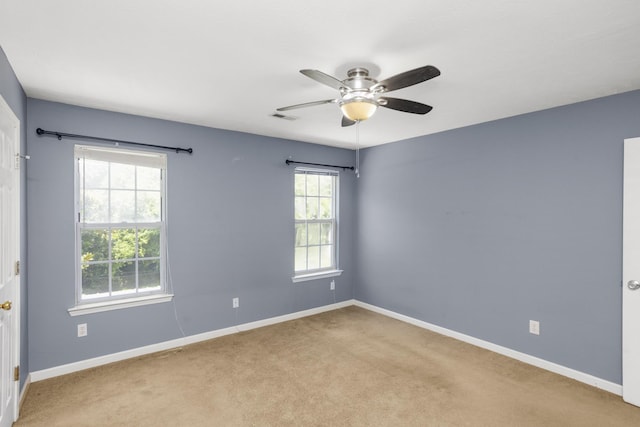 732 Charlie Gann Rd, Old Hickory, TN 37138 - carpeted spare room featuring a ceiling fan and baseboards