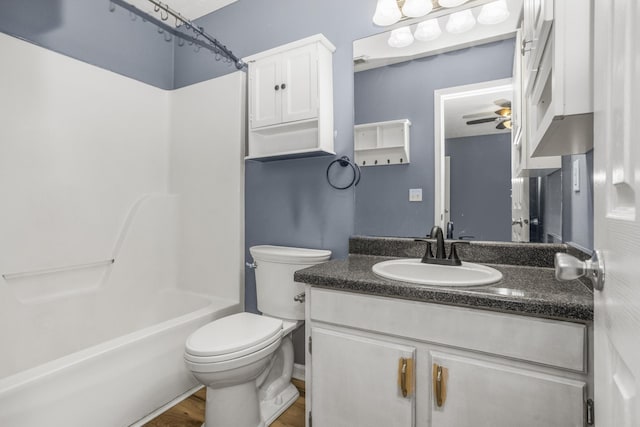 732 Charlie Gann Rd, Old Hickory, TN 37138 - full bathroom featuring vanity, shower / bathtub combination, and wood finished floors