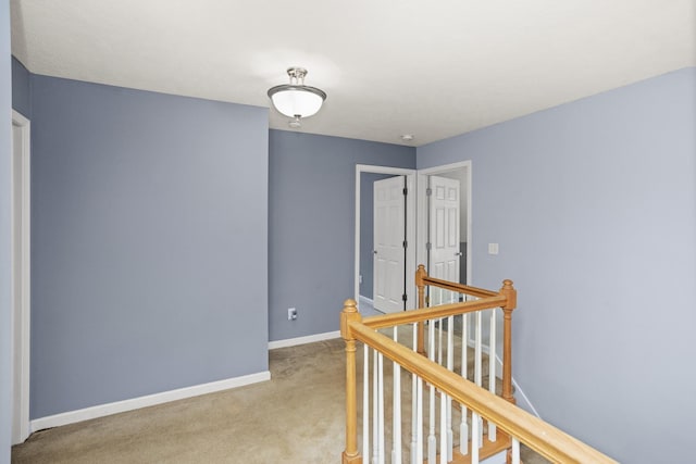 732 Charlie Gann Rd, Old Hickory, TN 37138 - corridor with an upstairs landing and light carpet