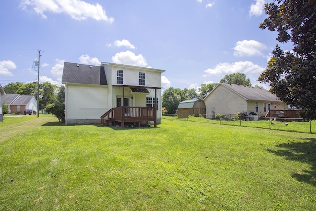 732 Charlie Gann Rd, Old Hickory, TN 37138 - rear view of property featuring a wooden deck