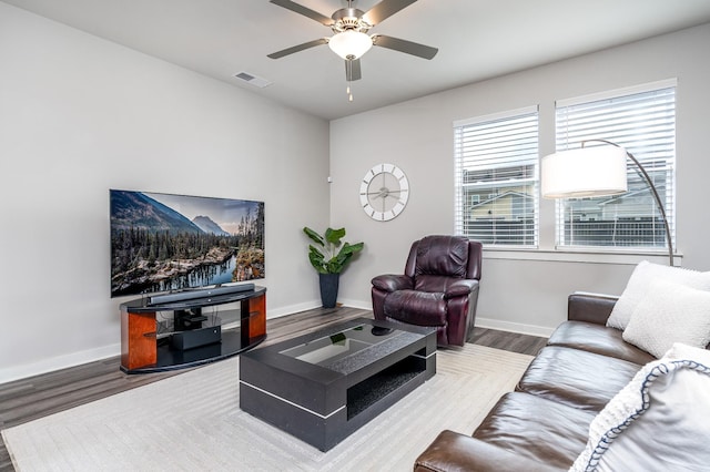 1013 Violet St, Spring Hill, TN 37174 - living room with wood finished floors and a ceiling fan