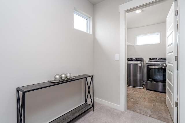 1013 Violet St, Spring Hill, TN 37174 - laundry area with independent washer and dryer and healthy amount of natural light