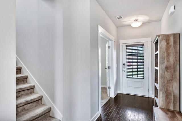 4905 Kingdom Dr, Murfreesboro, TN 37128 - entrance foyer with dark wood-style floors and stairway