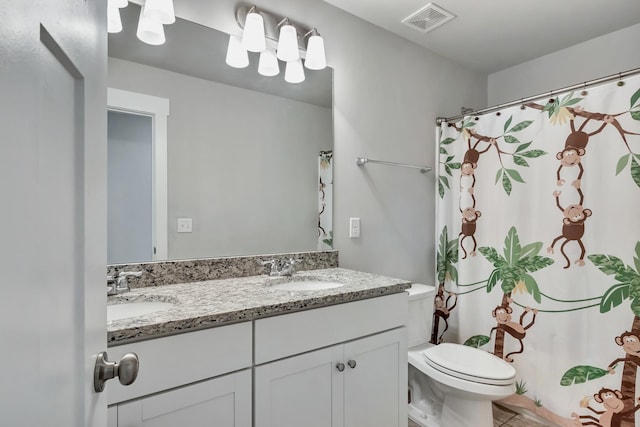 4905 Kingdom Dr, Murfreesboro, TN 37128 - full bathroom with double vanity, a shower with curtain, and tile patterned flooring