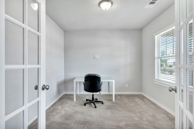 4905 Kingdom Dr, Murfreesboro, TN 37128 - office area featuring carpet and french doors